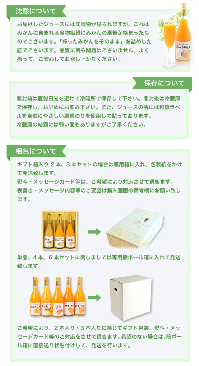 沈殿について・保存について・梱包について